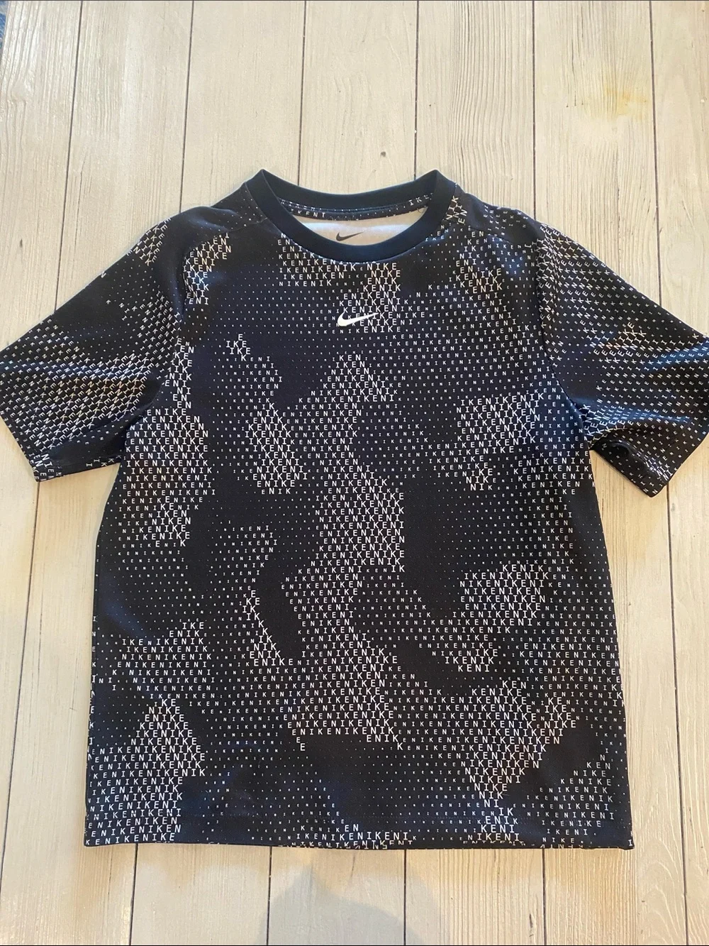 Boys Black Active Short-Sleeve Performance Shirt